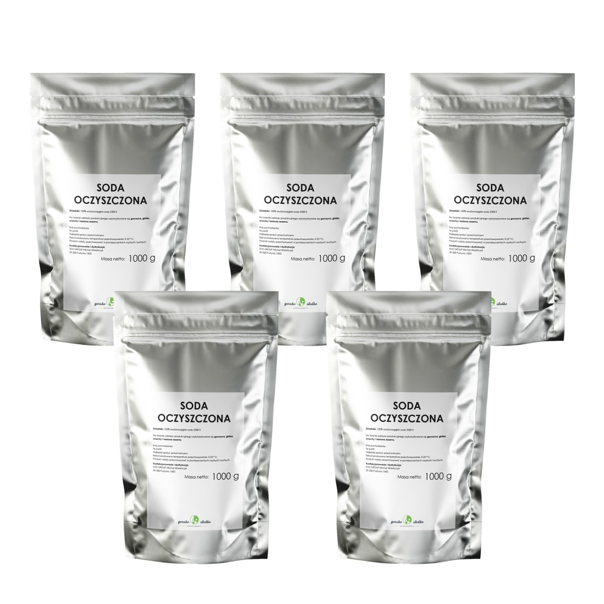 Pakiet soda oczyszczona 5 x 1kg